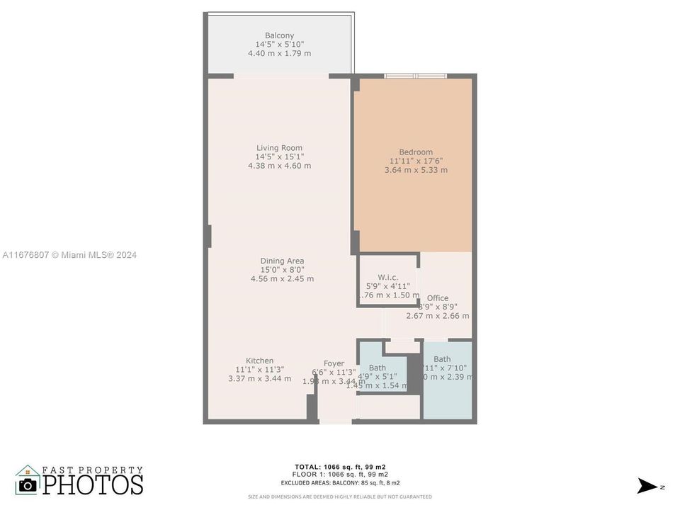 For Sale: $339,900 (1 beds, 2 baths, 1066 Square Feet)