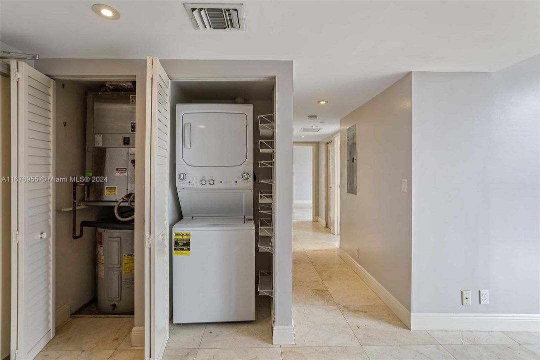 washer and dryer in unit