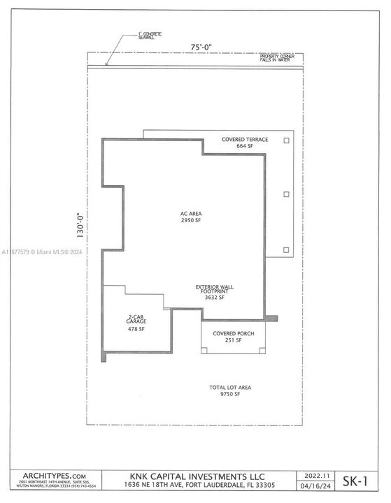 The property will encompass 2,950 SQFT UNDER A/C, with a total area of 3,428 SQFT, inclusive of a 2-car garage