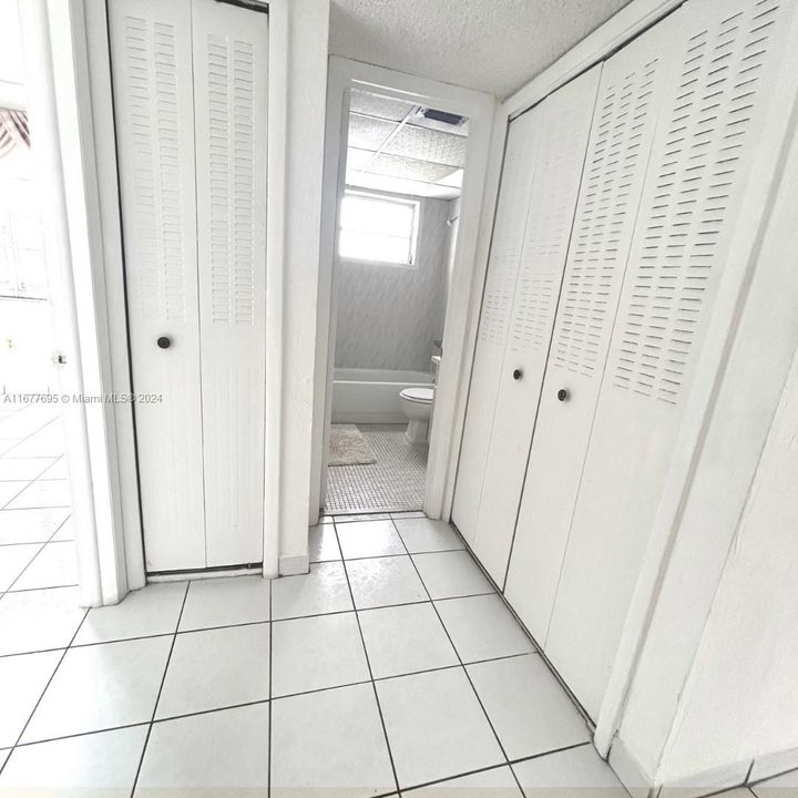 Hall, linen closets, ac handler