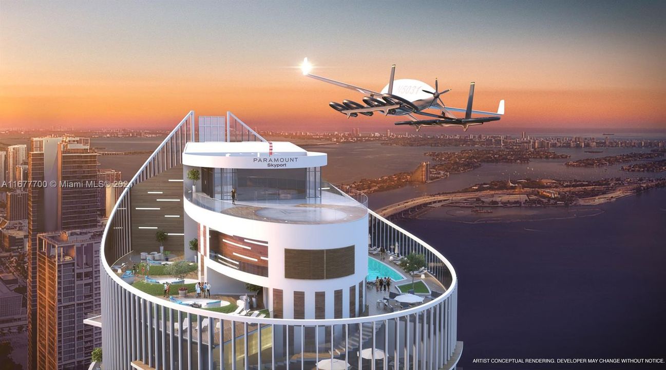 Accomodations for the future of flying cars or VTOL (vertical takeoff and landing).