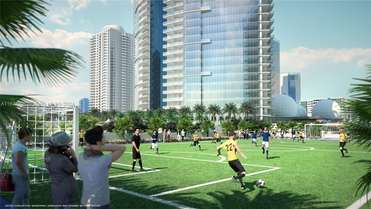 Soccer Field at Paramount Miami Worldcenter.