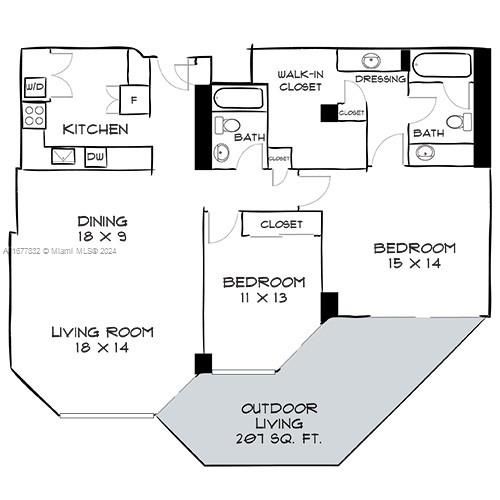 For Rent: $4,719 (2 beds, 2 baths, 1398 Square Feet)