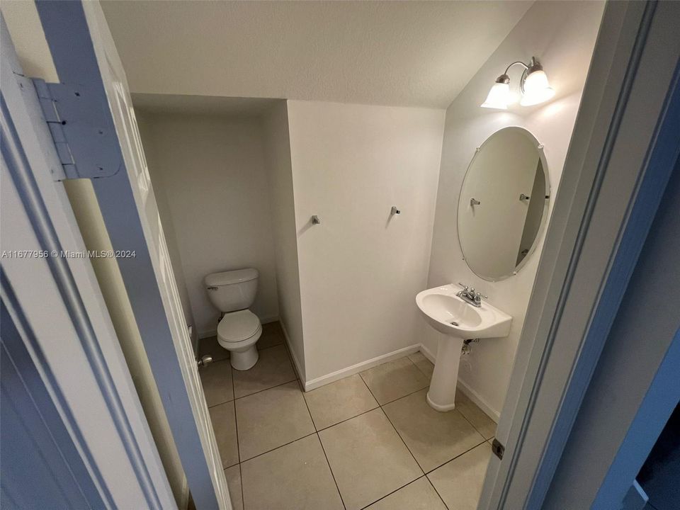 1/2 bathroom first floor.