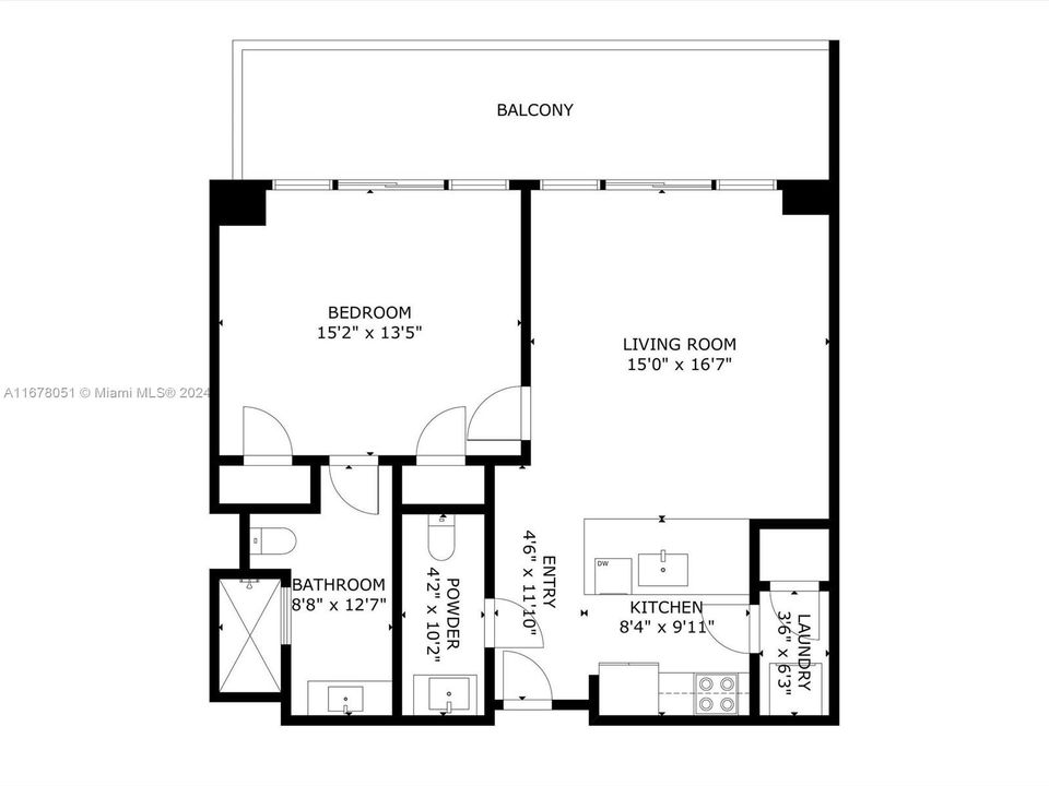 For Sale: $525,000 (1 beds, 1 baths, 711 Square Feet)