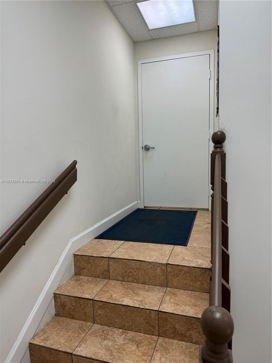 Stairs to second floor offices