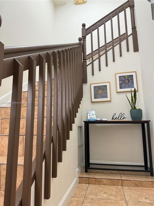 Stairs to second floor offices