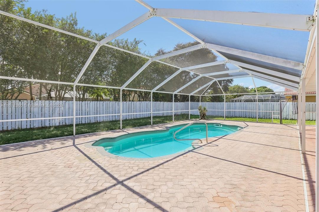 Oversized screened-in pool enclosure