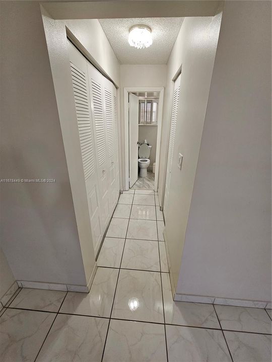 Closets, hallway