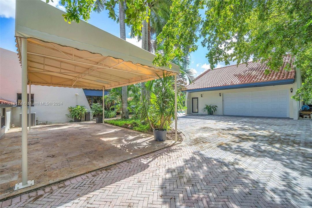 Garage on the back of the home