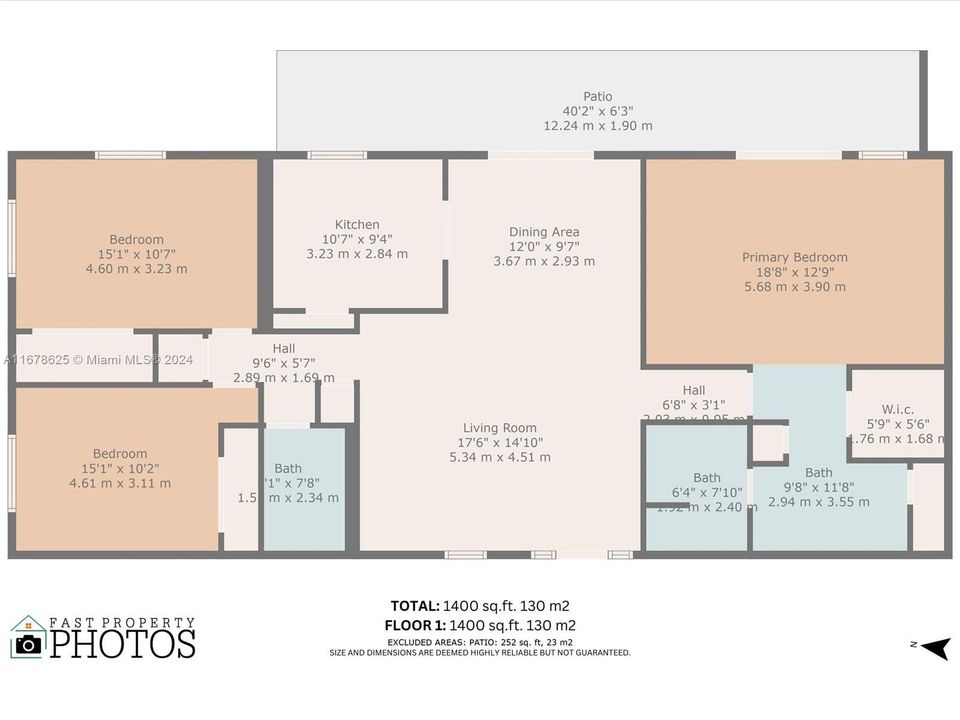 En Venta: $249,000 (3 camas, 2 baños, 1400 Pies cuadrados)