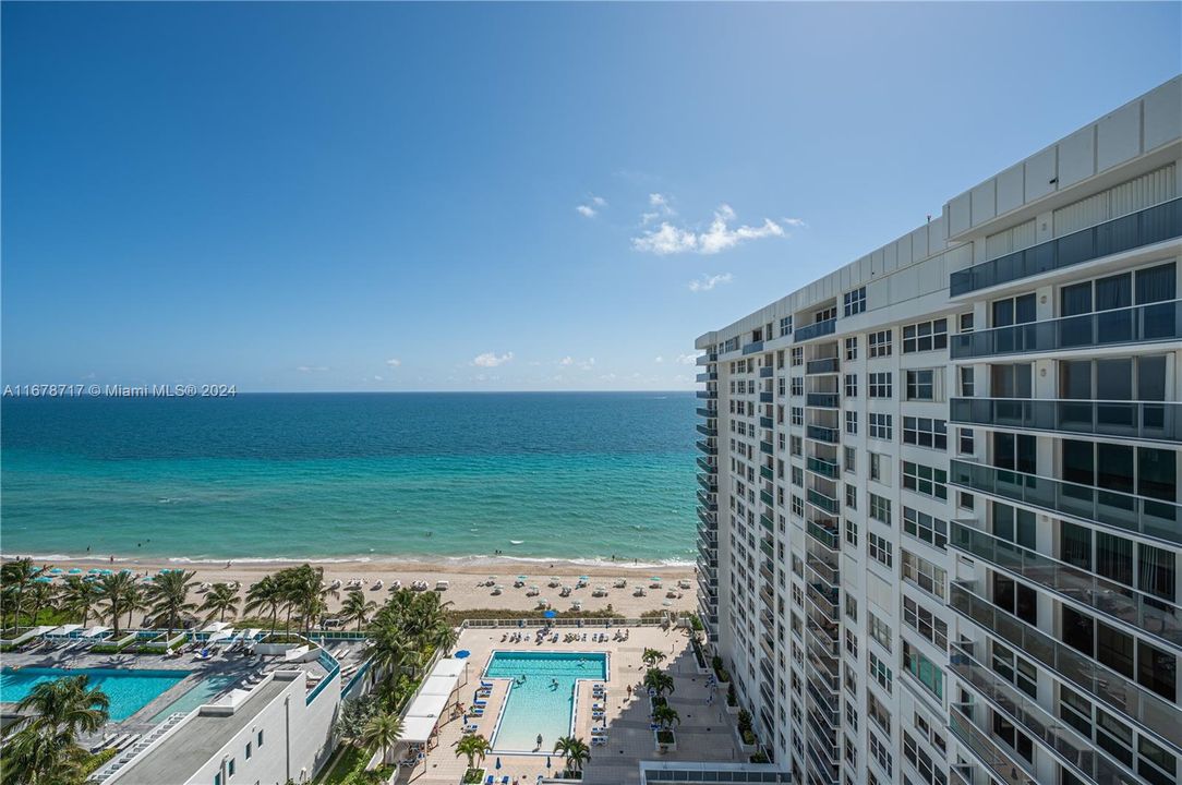 Unobstructed Ocean & Pool Deck Views from  the Open Balcony