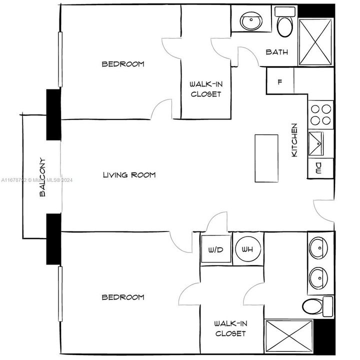 For Rent: $2,950 (2 beds, 2 baths, 1212 Square Feet)