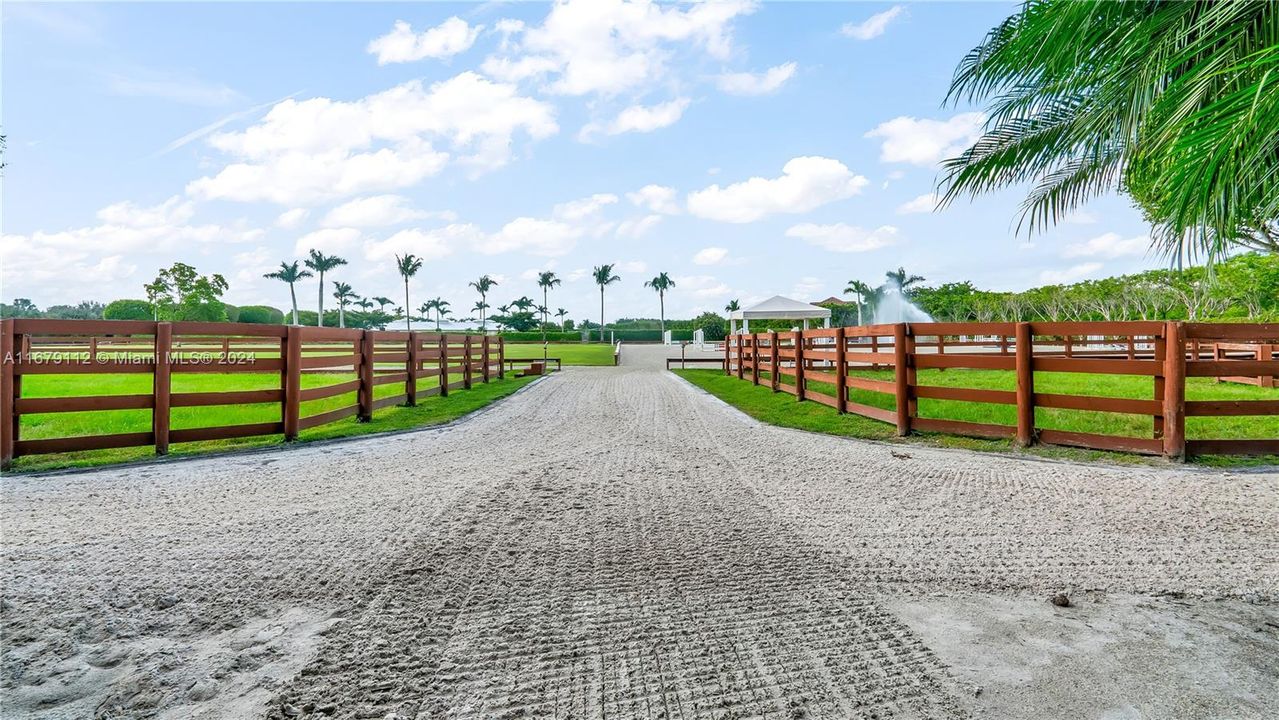 Entrance to riding rings