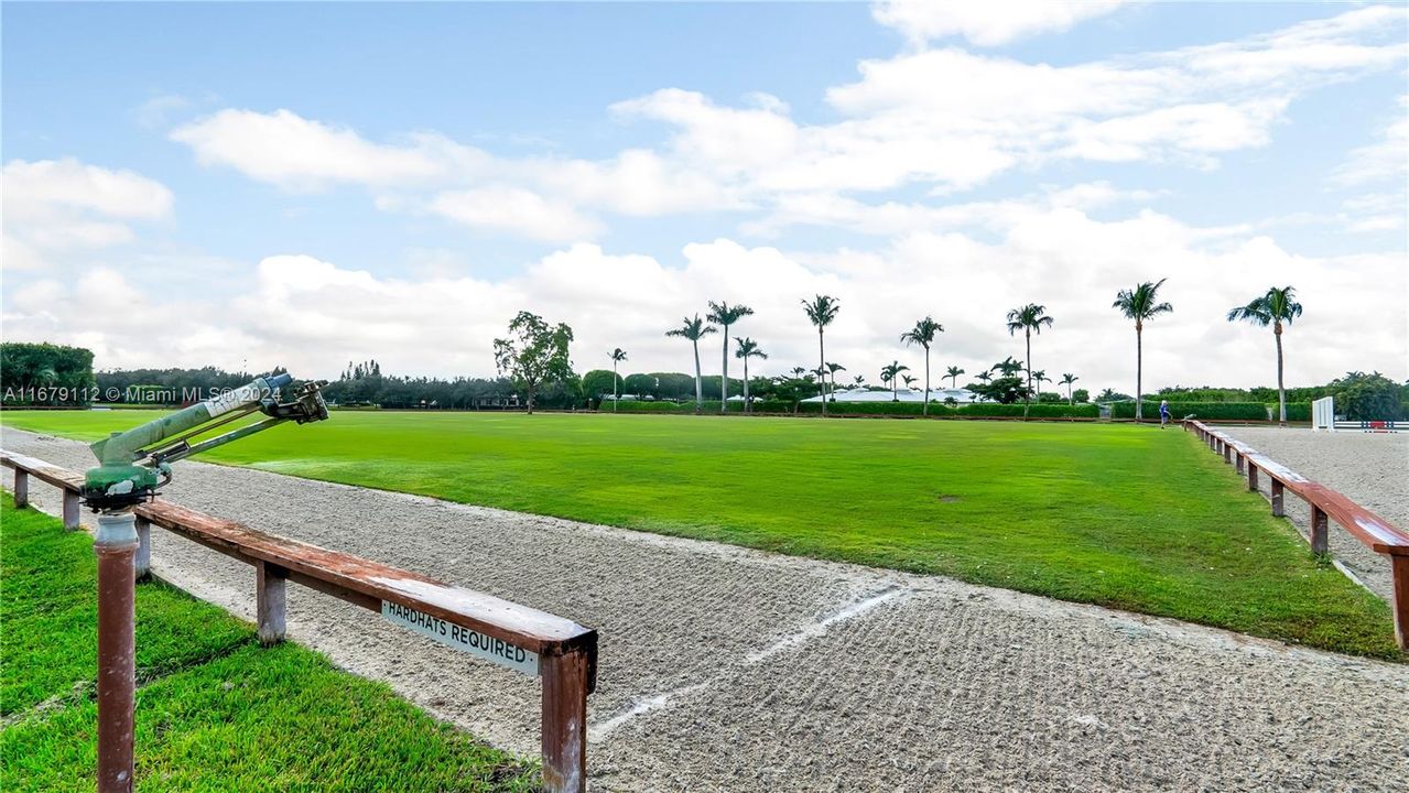 riding track and grass ring