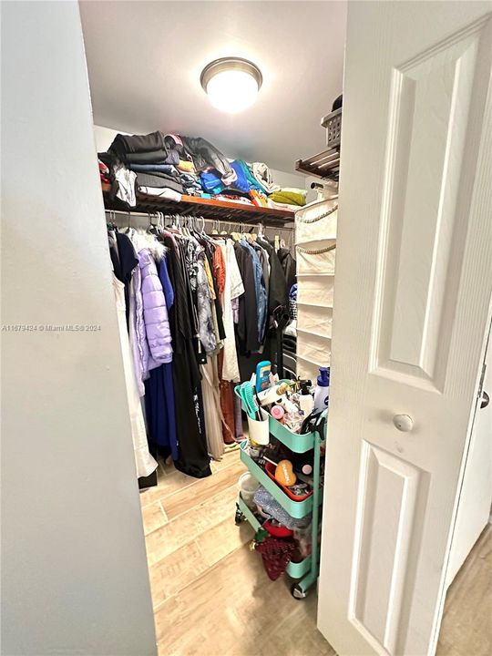 Walk-in closet.