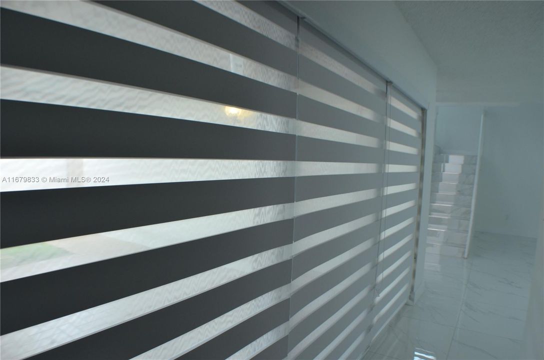 Sliding Doors Zebra Blinds