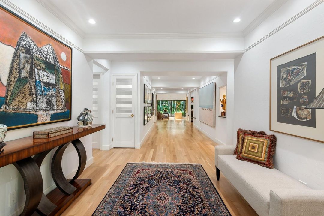 Foyer, pool beyond