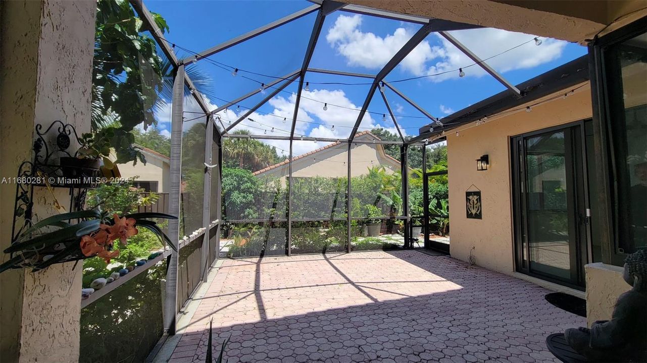 large screened patio