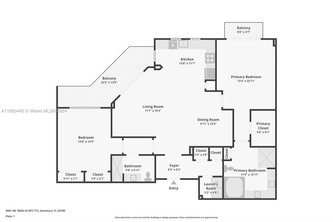 На продажу: $649,000 (2 спален, 2 ванн, 1343 Квадратных фут)