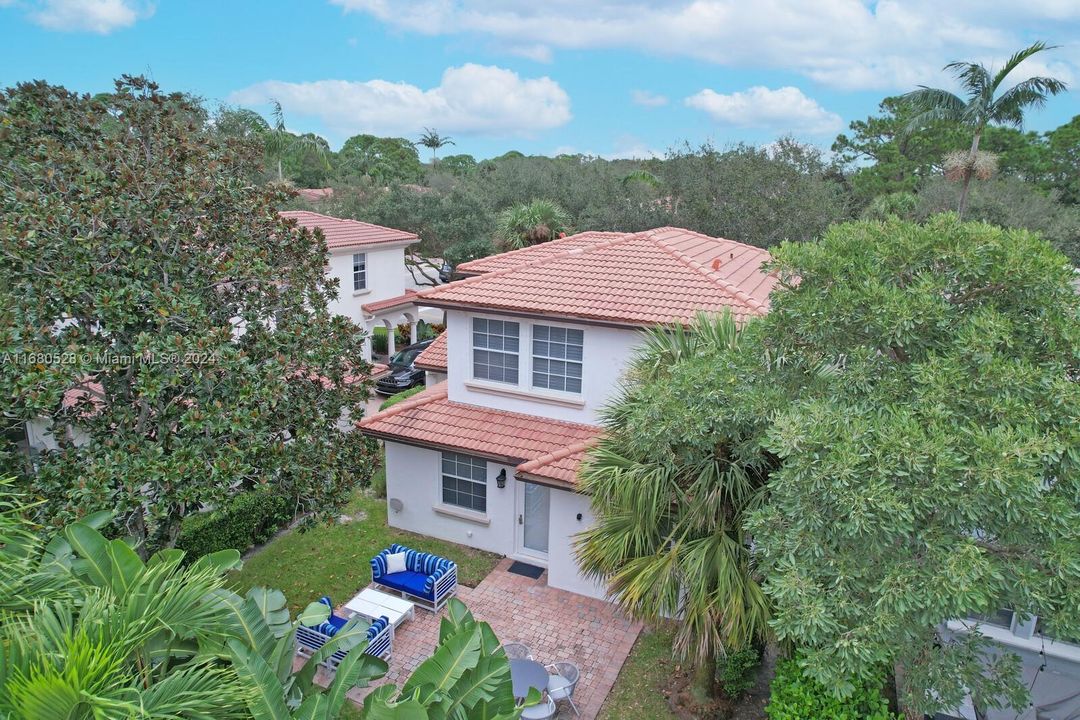 Aerial rear of house