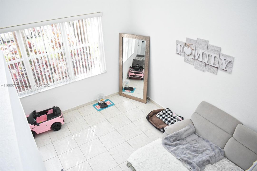 2nd floor view of the sitting room