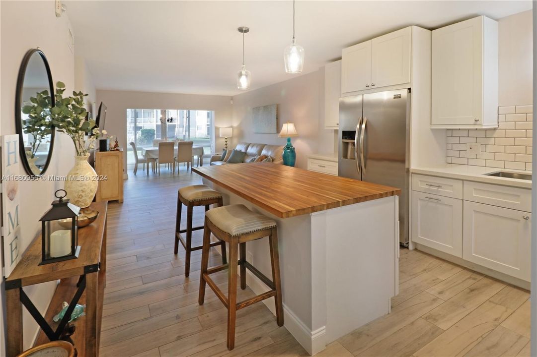 Kitchen view from entryway