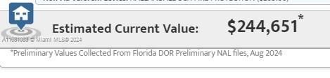 This is the approximate value of the unit. Contact me for owner financing details.