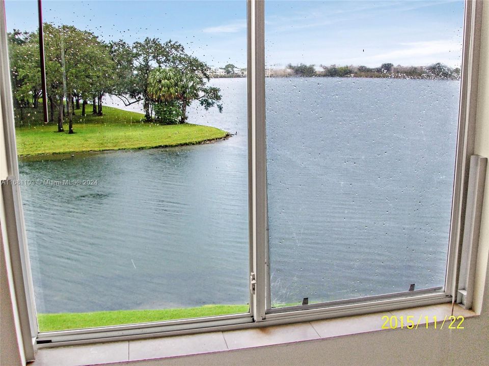 Kitchen lake view