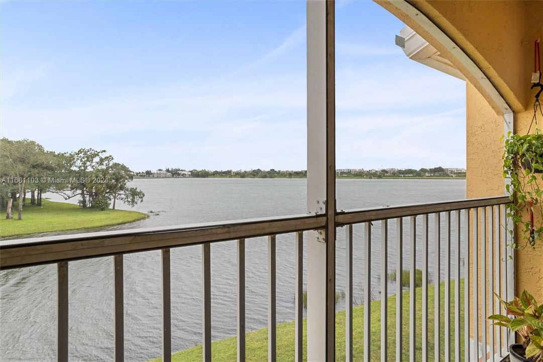 Balcony view lake