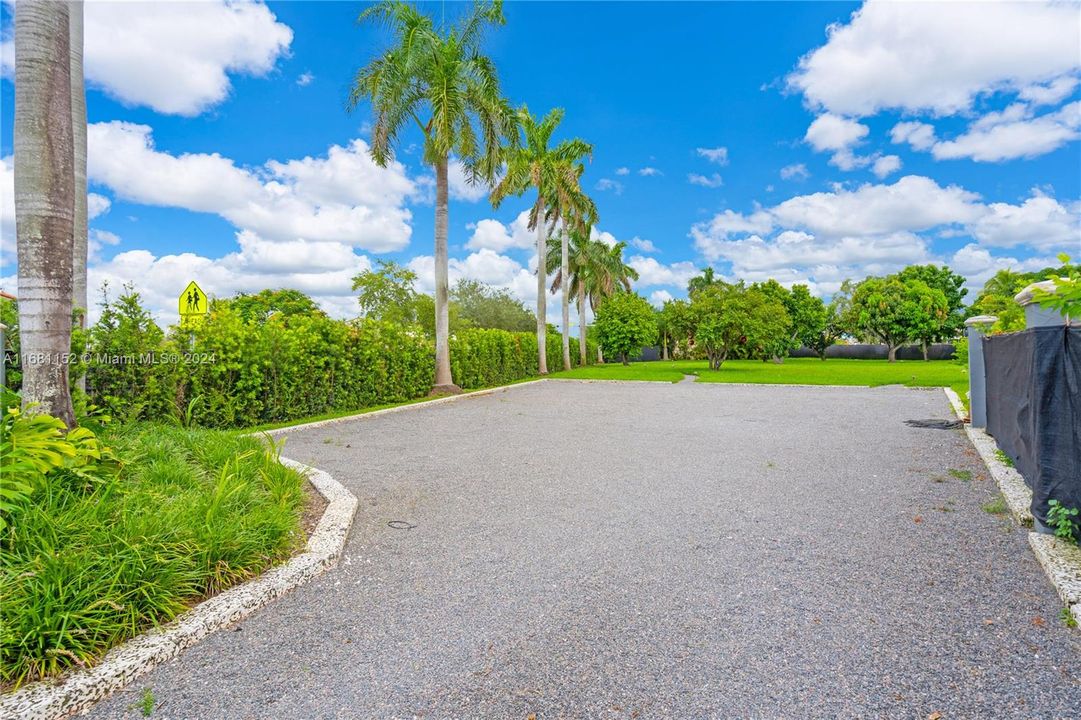 Gravel Parking area on the North side of House