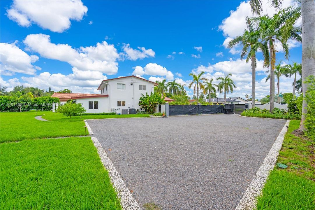 Gravel Parking area on North Side of Property