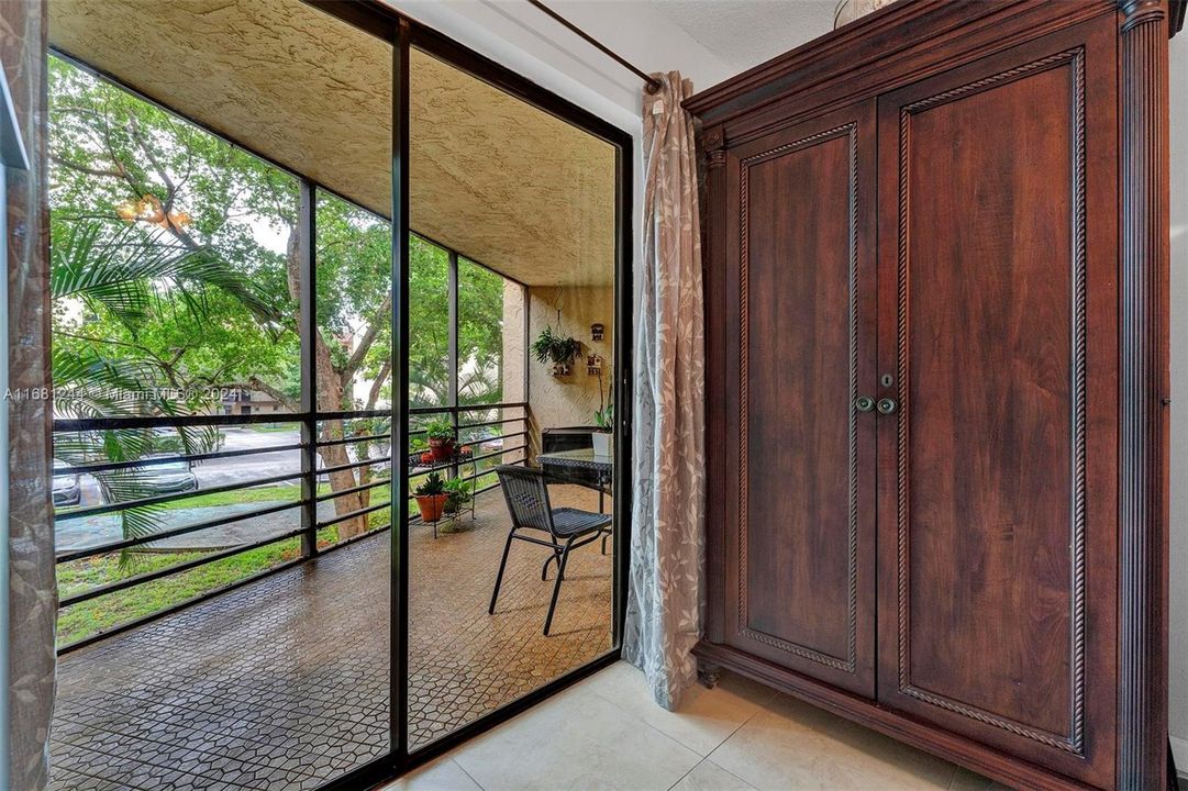 Master bedroom access to patio