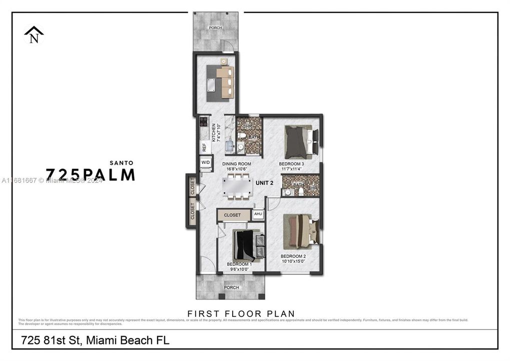 This floor plan is for illustrative purposes only. Dimensions and layouts are approximate and may vary from actual construction. Please consult the official plans and specifications for accurate details.