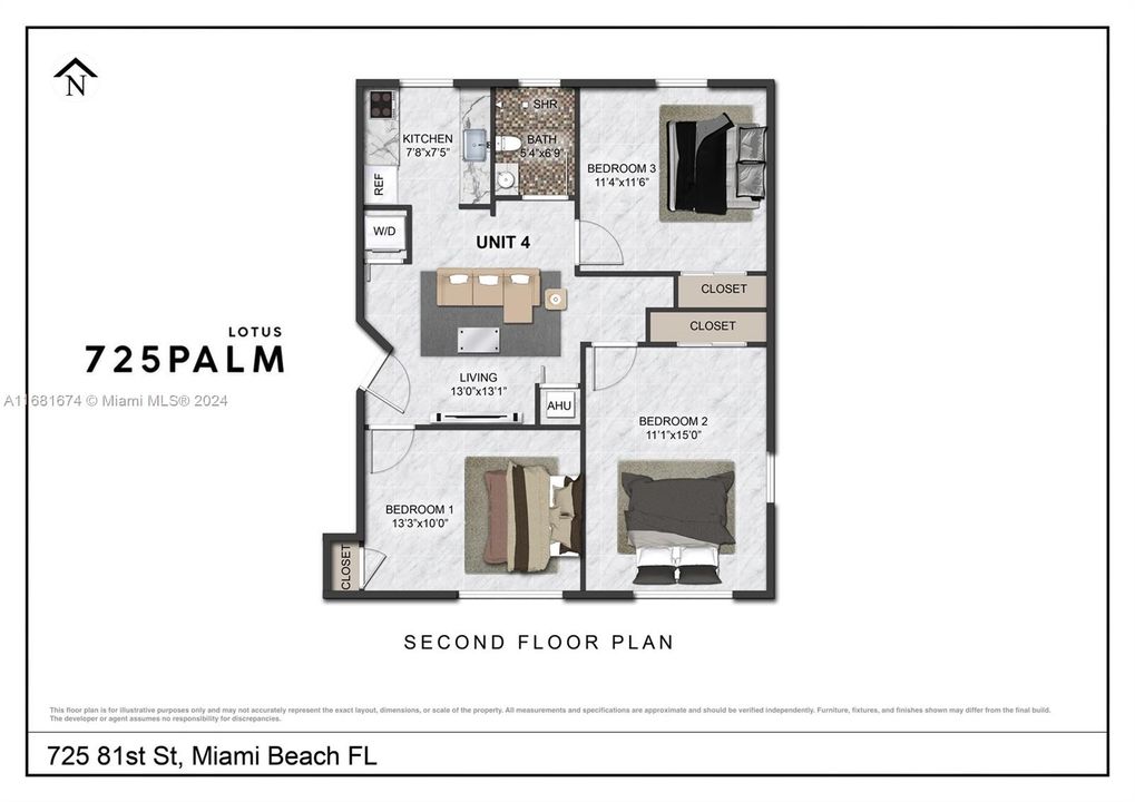 This floor plan is for illustrative purposes only. Dimensions and layouts are approximate and may vary from actual construction. Please consult the official plans and specifications for accurate details.