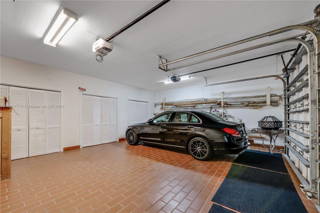 Garage also has a large storage closet