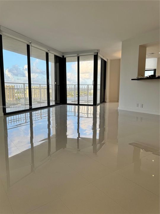 living room with large sliding glass doors