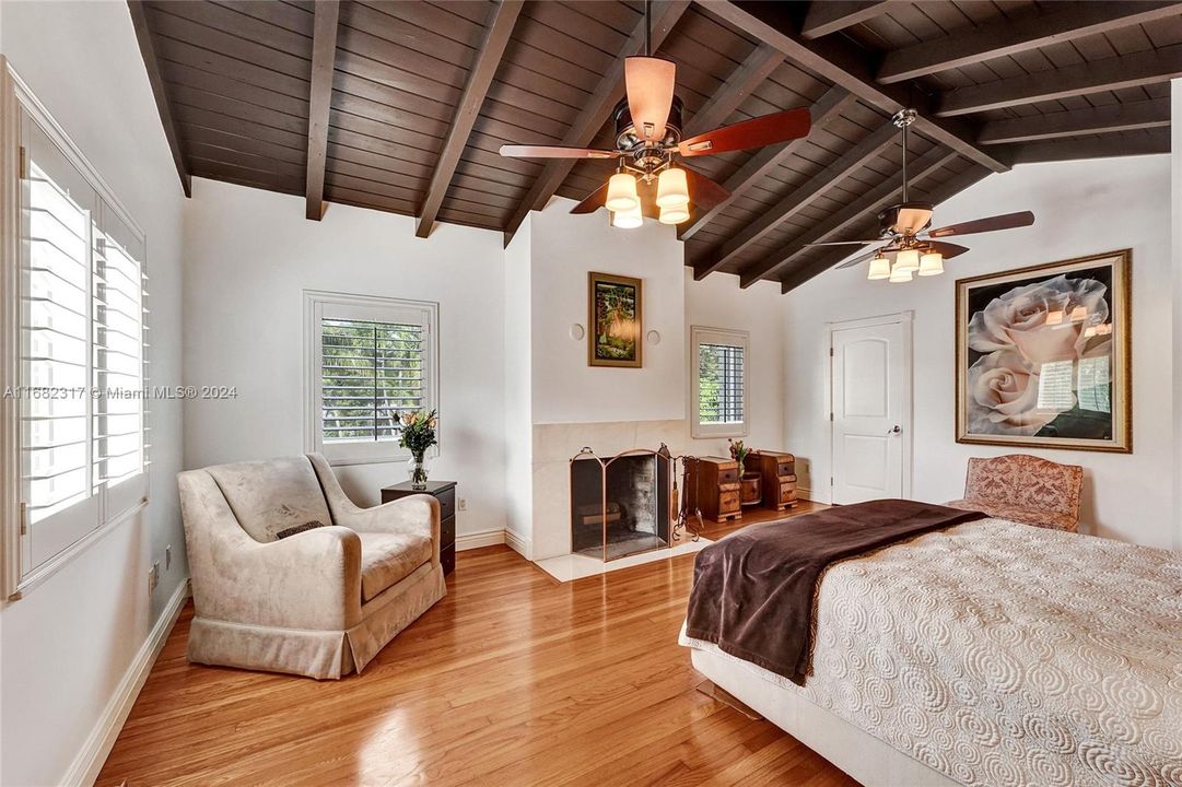 True Bedroom Suite with wood burning fireplace!