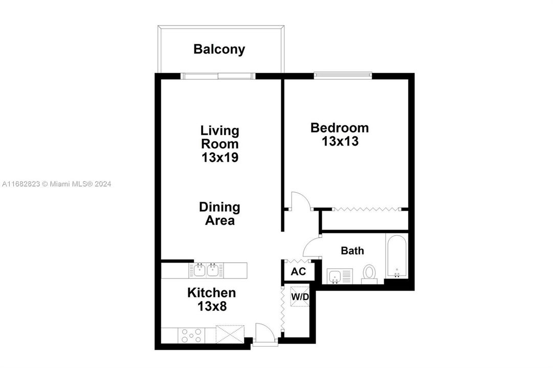 For Sale: $400,000 (1 beds, 1 baths, 711 Square Feet)