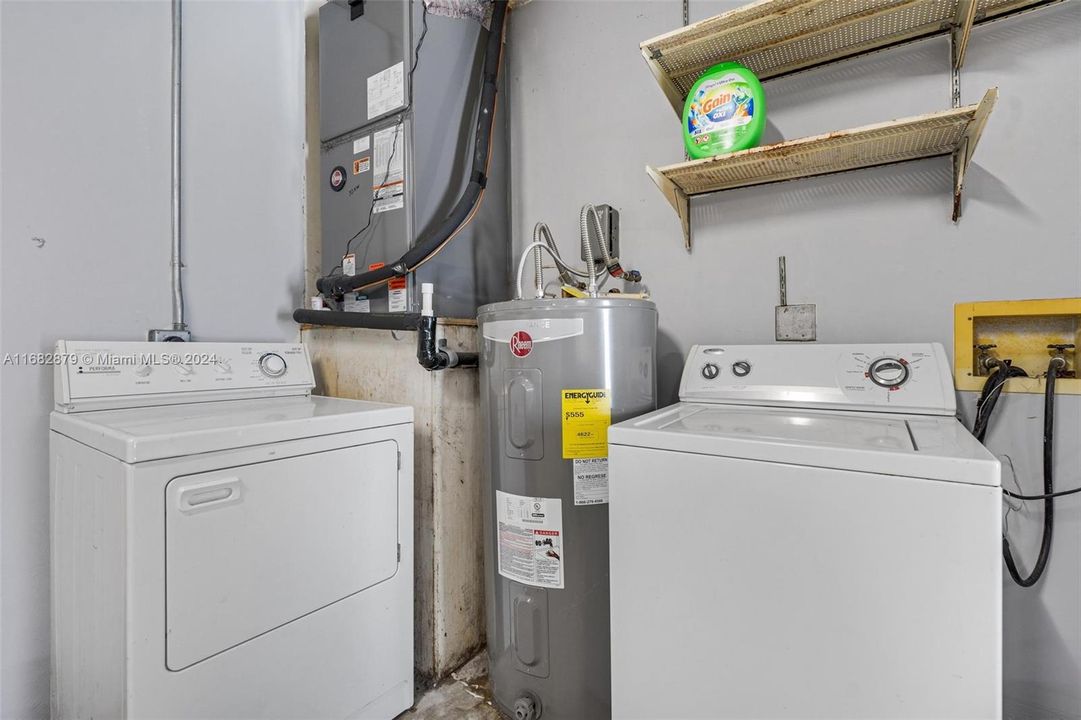 Washer & Dryer in Garage