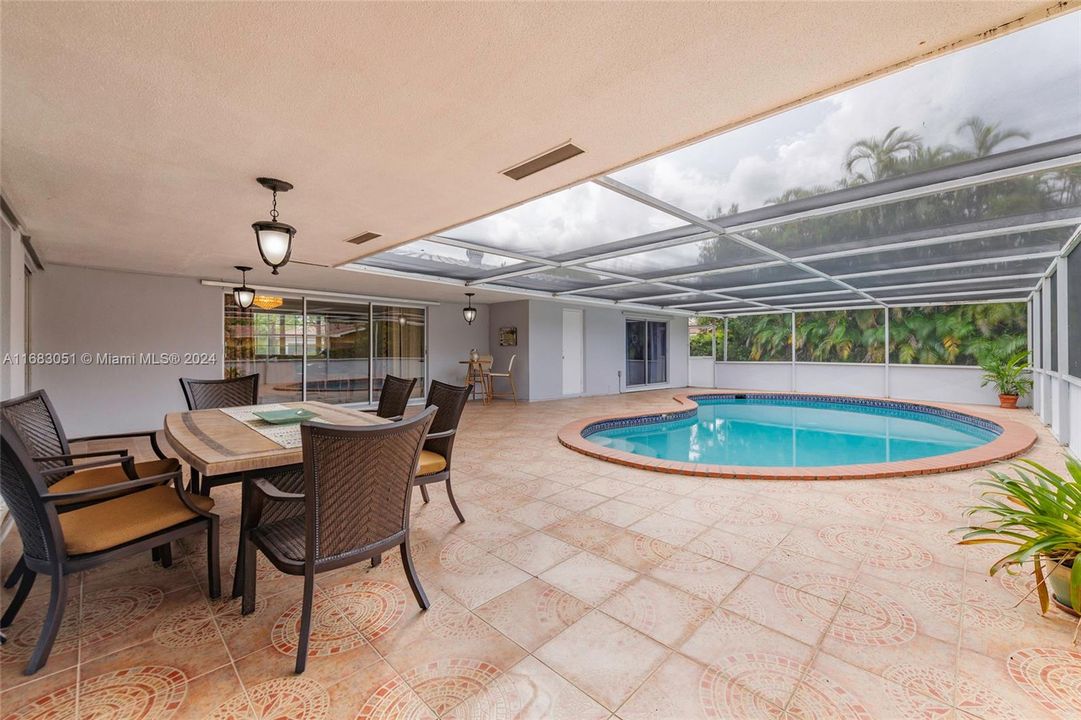 Large Patio area with pool