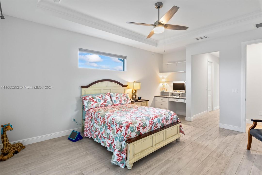 Another view of the master bedroom, which also features two large walk in closets.