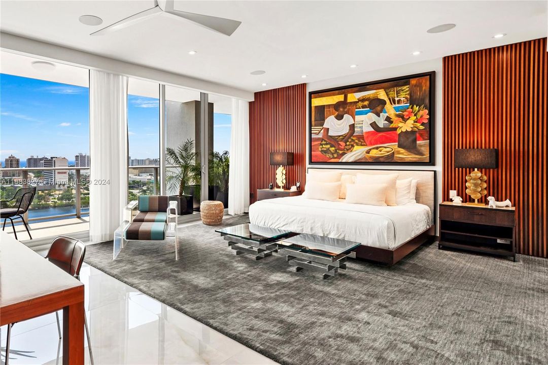 Expansive Primary Suite with Ocean, Intracoastal & Middle River Views