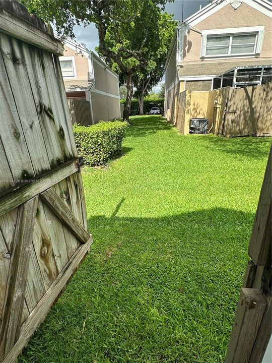 View of exit from backyard patio