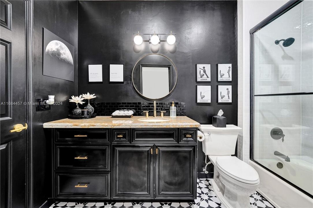 Modern updated bathroom