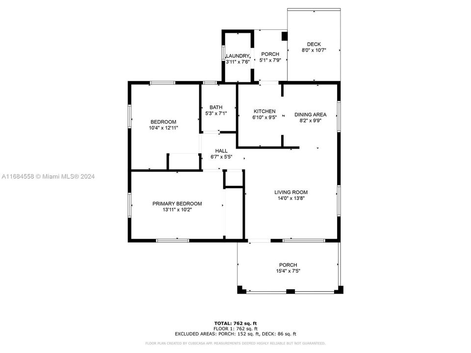 For Sale: $475,000 (2 beds, 1 baths, 841 Square Feet)