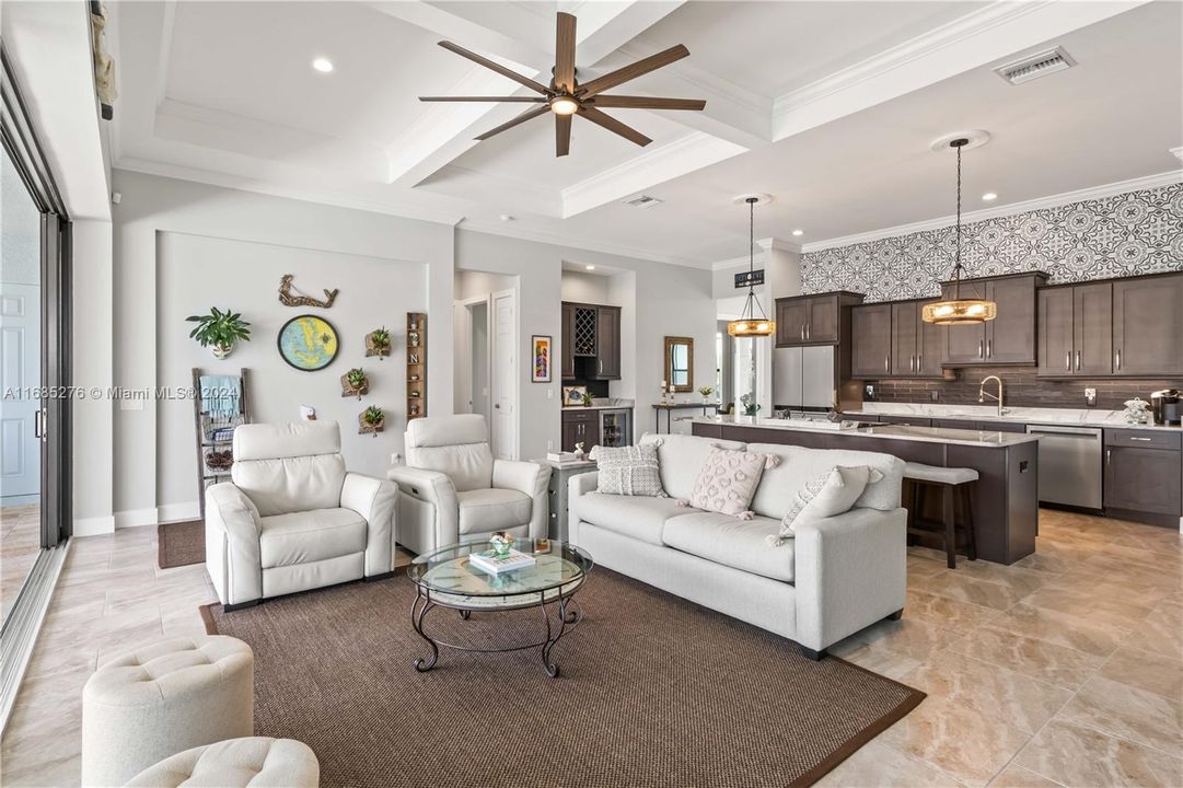 Living on the island is living your best life! This living area is the perfect laid back, yet luxurious layout.