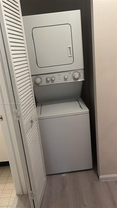 Washer & Dryer inside unit