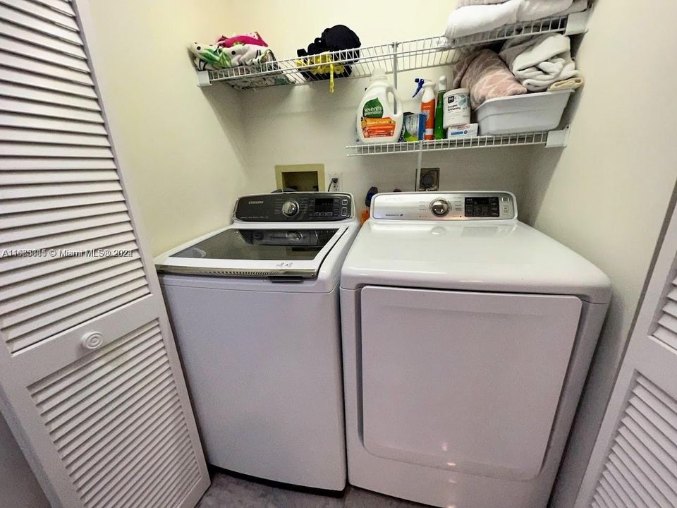 Washer and Dryer inside Unit.