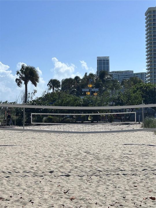 Volleyball court.